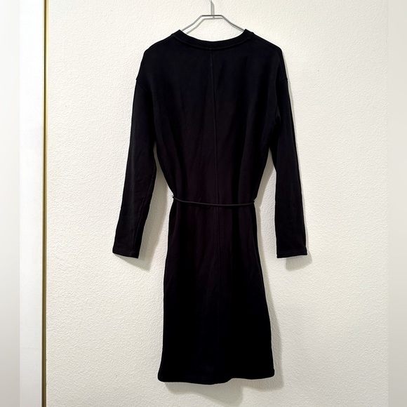 VINCE 100% Cotton Crew Neck Sweater Dress With Cord Tie Waist EUC - Picture 5 of 9